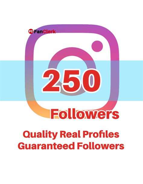 Buy 250 Real Quality Instagram Followers Fanclerk