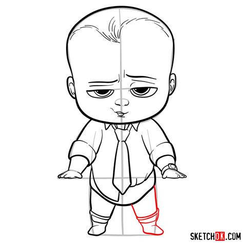 How To Draw The Boss Baby Sketchok Easy Drawing Guides