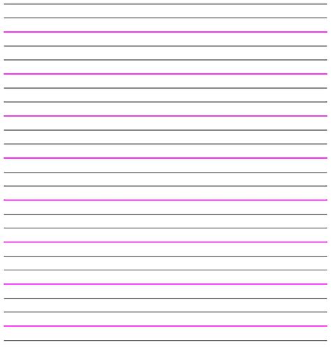 Lined Paper Template Sample
