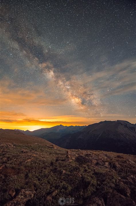The Milky Way Twinkling High Above The Rocky Mountains In Rocky