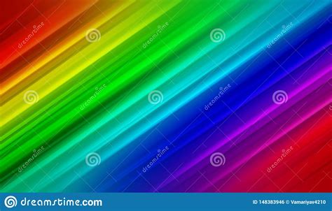 Rainbow Abstract Background Lines Diagonal Multicolored Rainbow