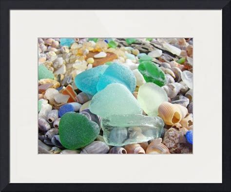 Sold Canvas Prints Seaglass Art Prints Blue Sea Glass Beach Coastal By Baslee Troutman Fine Art