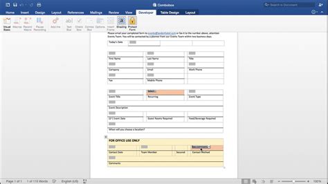 How To Create A Fillable Form In Word 365