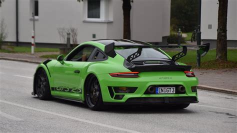 Modified Low Static Porsche Gt3 Rs H W Custom Exhaust And Wheels