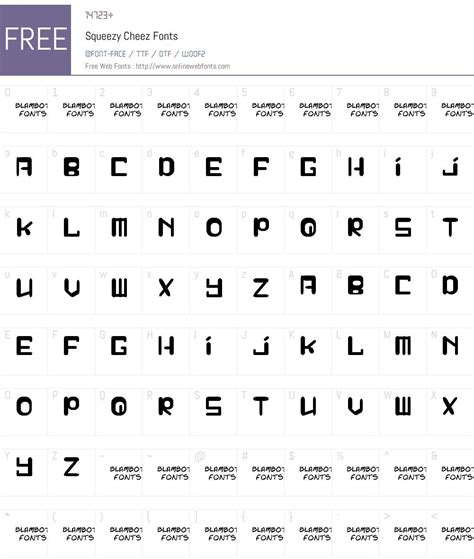 Squeezy Cheez Fonts Free Download Onlinewebfontscom
