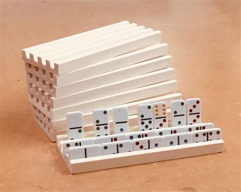 8 Wooden Domino Holders Racks Mexican Train Chickenfoot Etsy