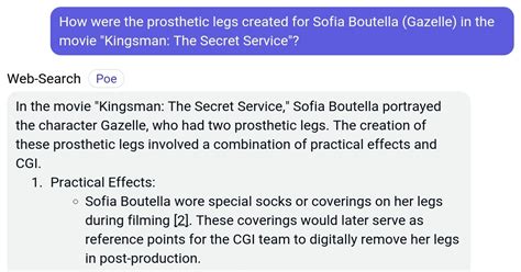 How Were The Prosthetic Legs Created For Sofia Boutella Gazelle In