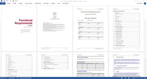 This layout is suitable for any project purpose. Functional Requirements Specification Template (MS Word ...