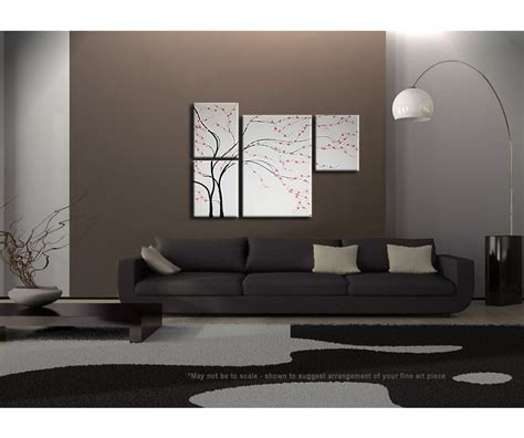 Unique Original Painting Black And White Wall Art Cherry