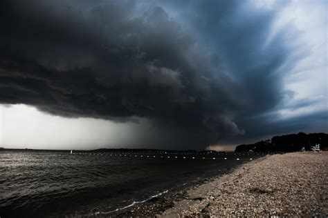 Severe Warned Storm Rolling In Yesterday Over The Sound Huntington