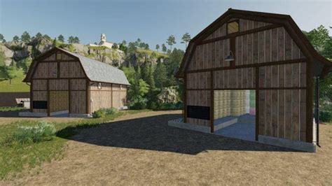 Fs19 Bale Storage Barns V1 Farming Simulator 19 Mods
