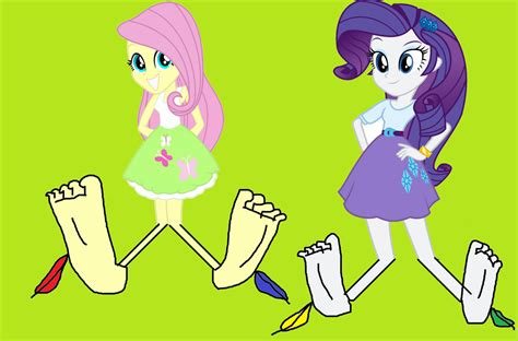 Fluttershy And Raritys Ticklish Soles By Jerrybonds1995 On Deviantart