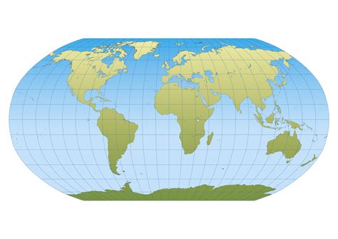 Large World Map In Robinson Projection World Political Map World Map