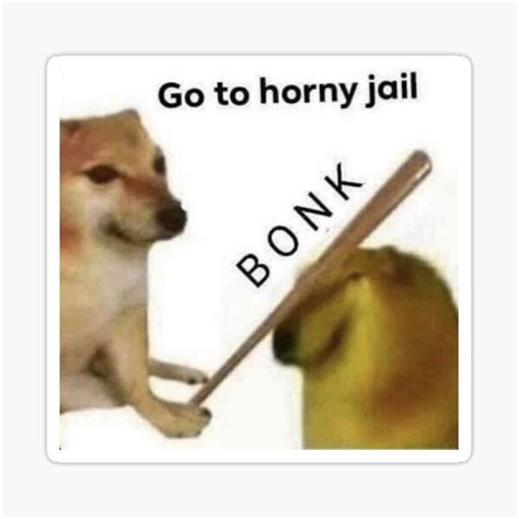 Dog Bonk Meme Sticker For Sale By Kogu Redbubble