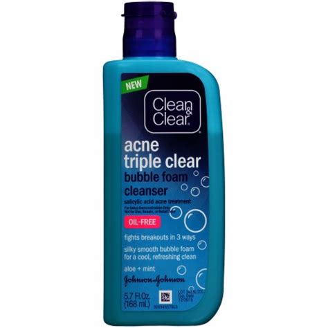 Clean And Clear Acne Triple Clear Bubble Foam Cleanser 57 Fl Oz Kroger