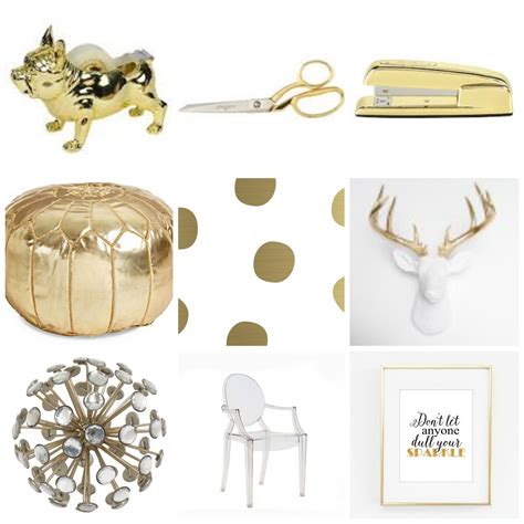 Gold Office Décor For The Love Of Glitter