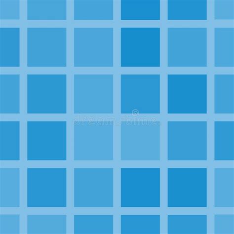 Squares In Shades Of Blue Seamless Pattern Stock Vector Illustration