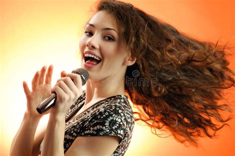 Singing Girl Stock Photo Image Of Party Sound Expression 7497452