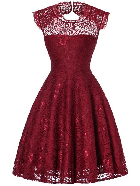 Rosegal Red Bridesmaid Dresses Lace Party Dresses Spring Dresses Vintage Dresses Evening