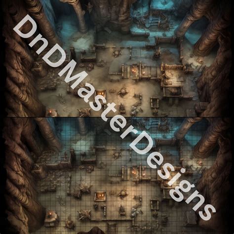 Dnd Cave Battle Map Bundle 5 Dandd Digital Battlemaps Dungeons Etsy