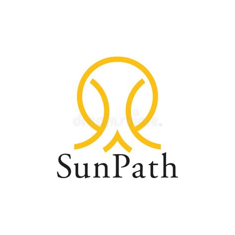 Sun With Path Symbol Logo Vector Stock Vector Illustration Of Asphalt