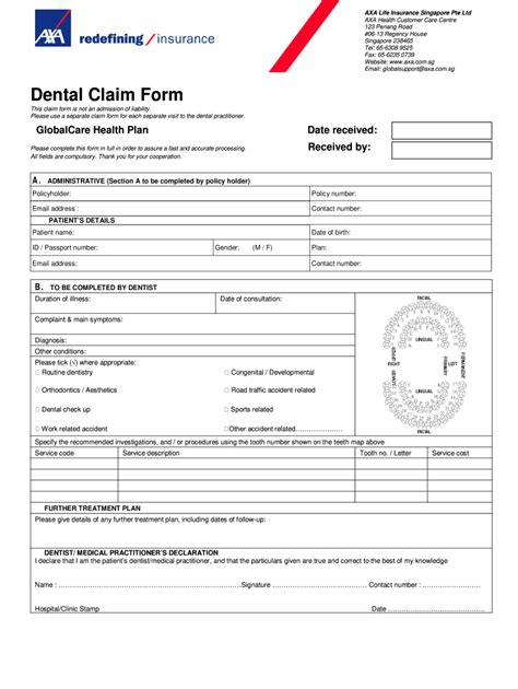 You can also submit your claim online here. Axa Dental Claim Form - Fill Online, Printable, Fillable ...