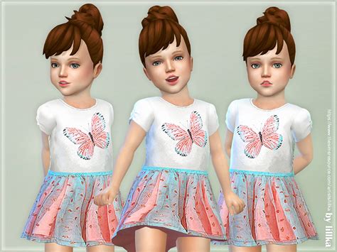 The Sims Resource Butterfly Toddler Dress Needs Toddler Stuff