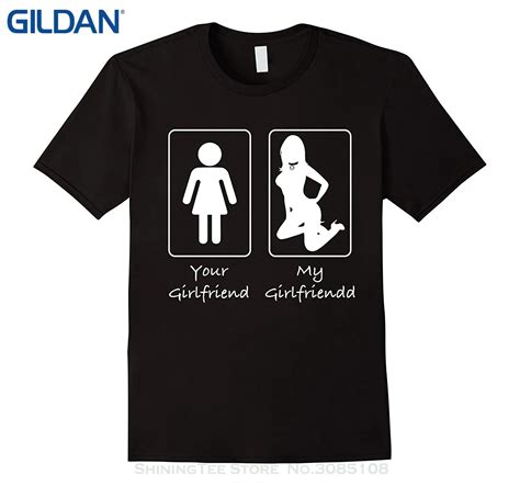 Gildan Print T Shirt Summer Casual Your Girlfriend My Girlfriend