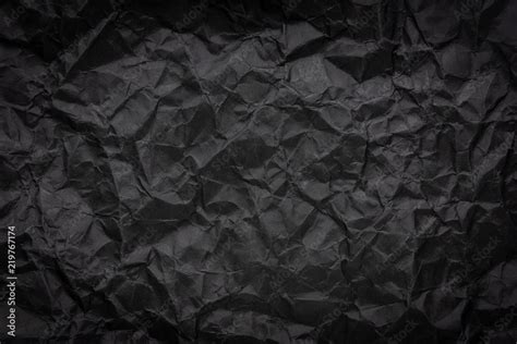 Ragged Crumpled Dark Black Paper Texture Background Stock Photo Adobe