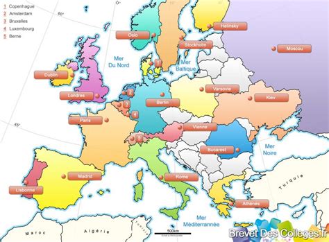 Les Capitales D europe tout Liste Des Pays De L Union Européenne Et