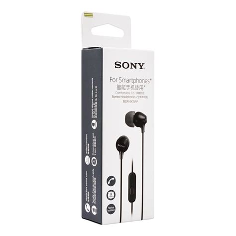 Purchase Sony Comfortable Fit Stereo Headphone Black Mdr Ex15ap