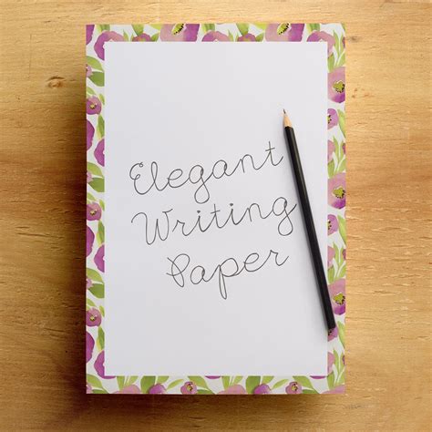 5 Bordered Writing Papers Journal Paper Template Lined Etsy