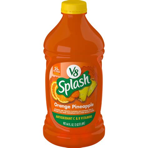 Buy V8 Splash Orange Pineapple Juice Beverage 64 Fl Oz Bottle Online