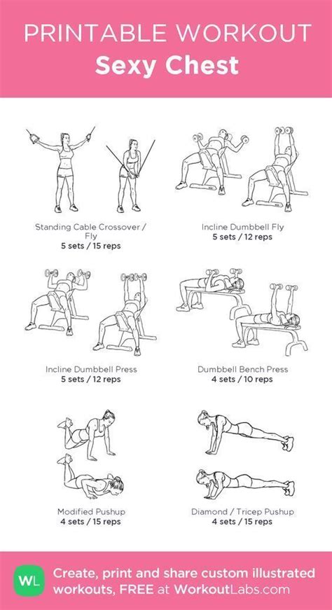 The Printable Workout Guide For Women With Instructions To Do It On Her