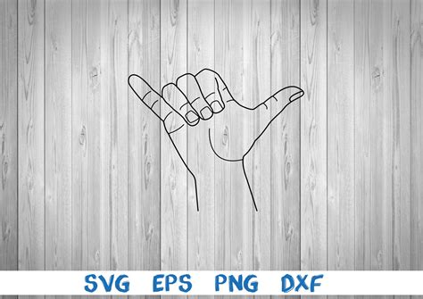 Shaka Sign Fingers Picture Svg Png Eps Dxf Digital Etsy
