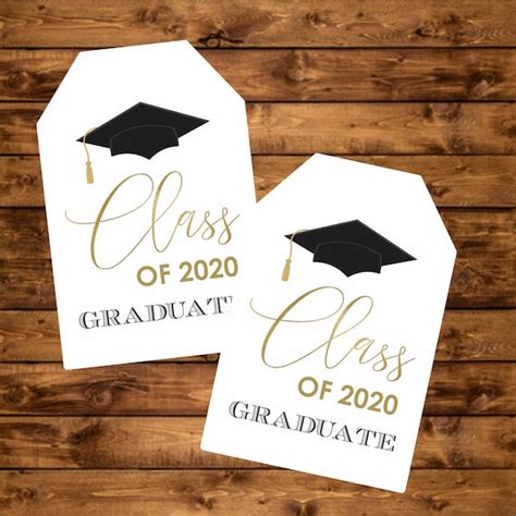 Favor Tags Class Of 2020 Printable Graduation T Tags Instant