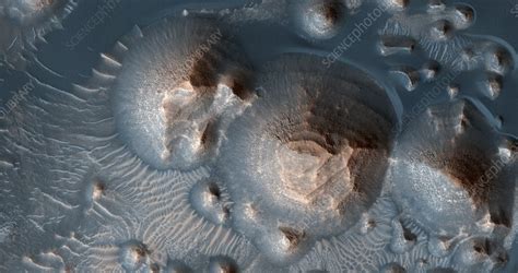 Martian Craters Mro Image Stock Image C0530518 Science Photo