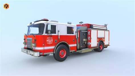Fire Truck Buy Royalty Free 3d Model By Rescue3d Assets Rescue3d