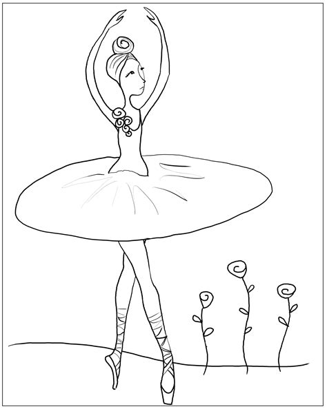 Supercoloring.com is a super fun for all ages: Kolorowanka taniec kwiaty baletnica balerina