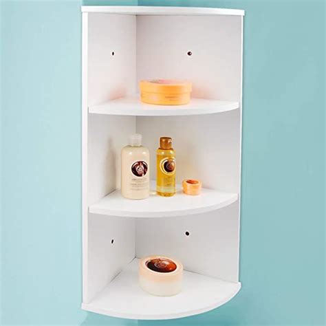 Top Home Solutions® Mdf 3 Tier Wall Mounted Corner Shelf Bathroom