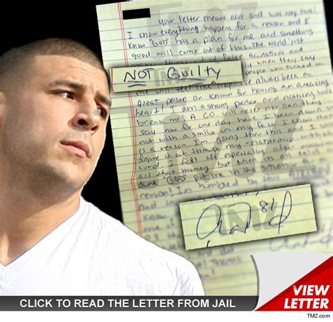 Aaron Hernandez Jail Letter God Put Me In Jail Tmz