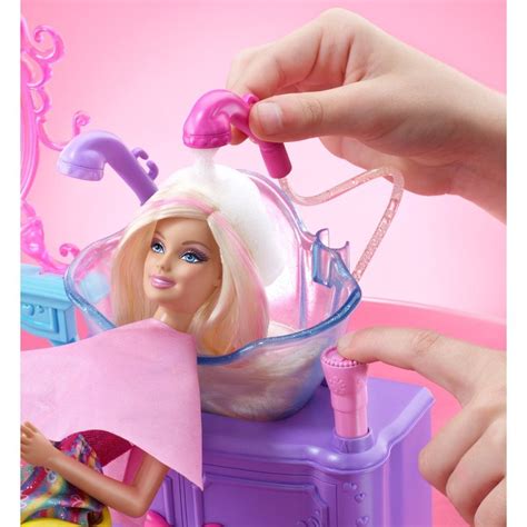 Buy Barbie Hairtastic Colour And Wash Salon Playset At Mighty Ape Nz