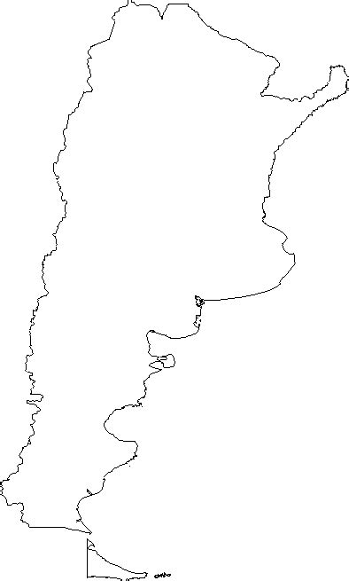 Blank Outline Map Of Argentina