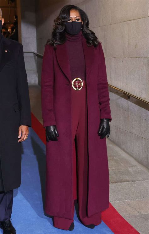 Michelle Obama Wears Black Designer Sergio Hudson To Biden Inauguration