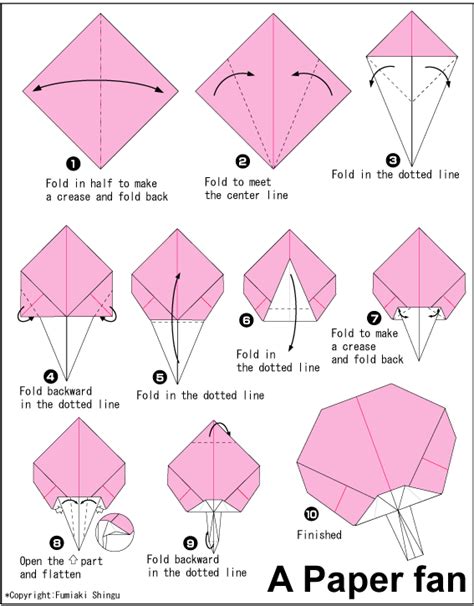 Paper Fan Easy Origami Instructions For Kids