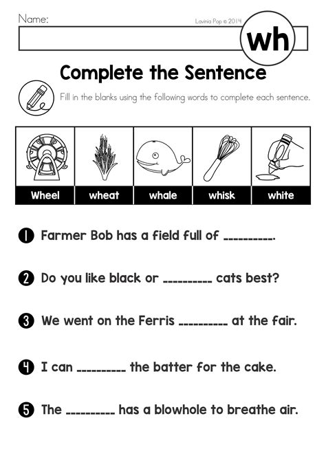 Wh Worksheets For Kids