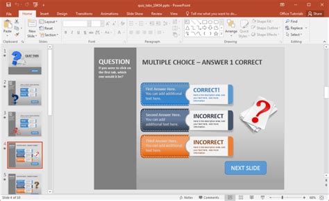 Quiz Powerpoint Template Free With Score Download Ppt Bee Pertaining To