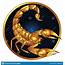 Scorpio Golden Zodiac Sign Vector Horoscope Symbol Stock 