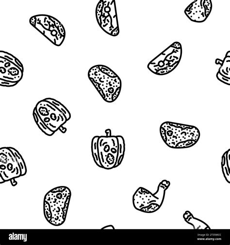 Rotten Food Waste Seamless Pattern Vector Stock Vector Image And Art Alamy