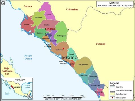 Sinaloa State Sinaloa States Map